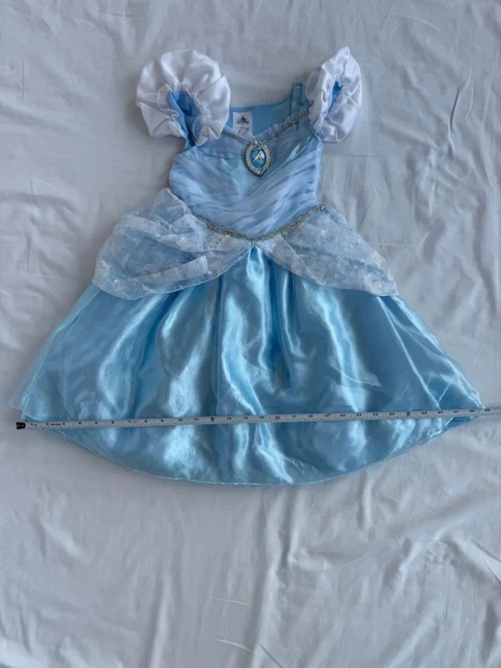 Disney Store Cinderella Princess Costume Dress Size 3 Glass Slipper Brooch